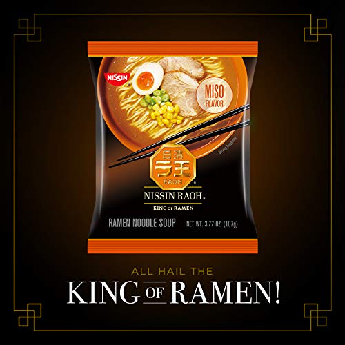 Nissin Raoh, Miso Flavor, Authentic Japanese-Style Ramen, 3.77Oz