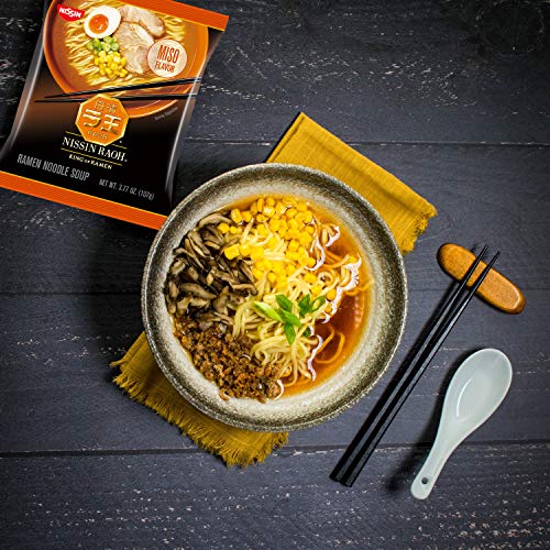 Nissin Raoh, Miso Flavor, Authentic Japanese-Style Ramen, 3.77Oz