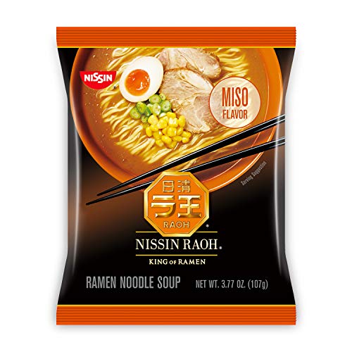 Nissin Raoh, Miso Flavor, Authentic Japanese-Style Ramen, 3.77Oz