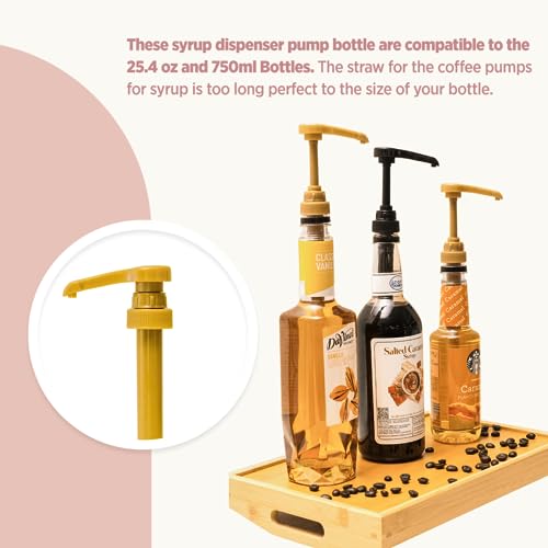 NixxieBasics Coffee Syrup Pumps 750ml / 25.4oz Fits Torani, Dav...