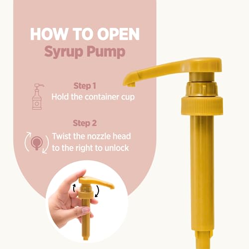 NixxieBasics Coffee Syrup Pumps 750ml / 25.4oz Fits Torani, Dav...