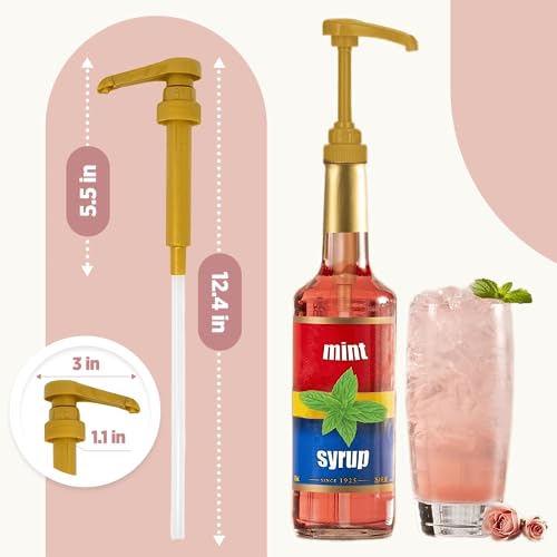 NixxieBasics Coffee Syrup Pumps 750ml / 25.4oz Fits Torani, Dav...