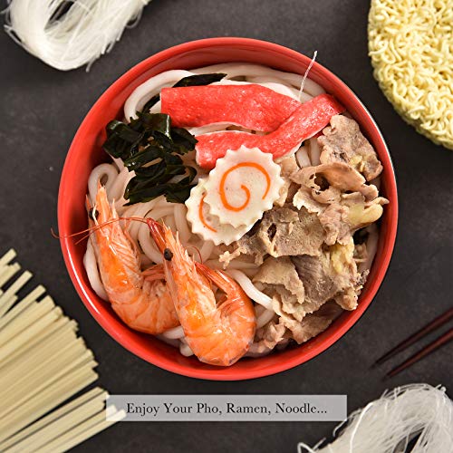 Japanese Ceramic Ramen Bowls, 38 Ounce Deep Pho Bowl For Soup, C