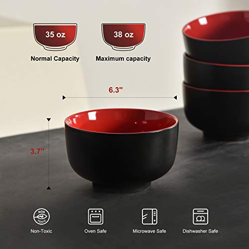 Japanese Ceramic Ramen Bowls, 38 Ounce Deep Pho Bowl For Soup, C