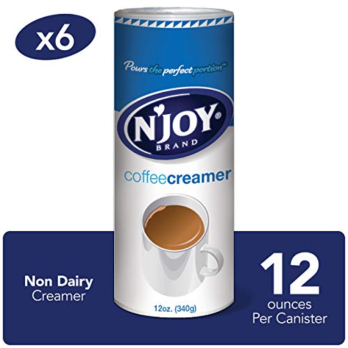 Njoy Coffee Creamer, 12 Ounce Pack Of 6 - Non-Dairy, Easy Pou