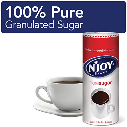 Njoy Sugar Canister, 20 Ounce Pack Of 6 - 100% Pure Granulate