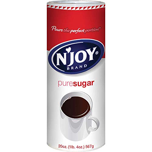 Njoy Sugar Canister, 20 Ounce Pack Of 6 - 100% Pure Granulate