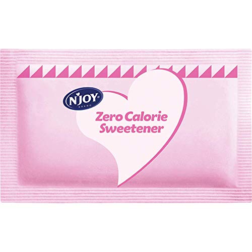 Njoy Zero Calorie Sweetener, Pink Saccharin Packets, Kosher, Gl