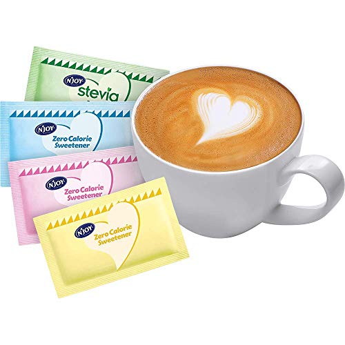 Njoy Zero Calorie Sweetener, Pink Saccharin Packets, Kosher, Gl