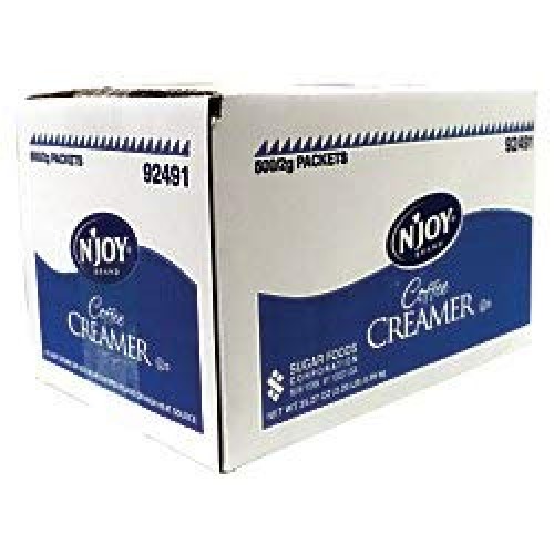 Njoy Single-Serve Non-Dairy Coffee Creamer Packets, Box Of 500 Njoy Single-Serve Non-Dairy Coffee Creamer Packets, Box Of 500