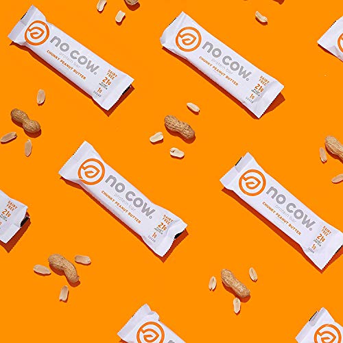 No Cow Protein Bar, Chunky Peanut Butter, 21G Plant Based Protei