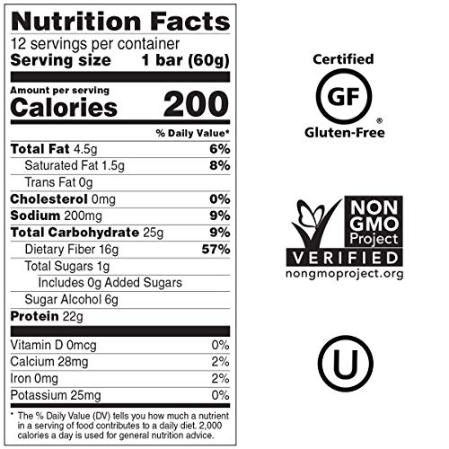 No Cow Protein Bars, Cookies N Cream, 20G Plant Based Vegan Pro