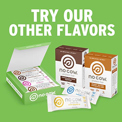 No Cow Protein Bars, Cookies N Cream, 20G Plant Based Vegan Pro
