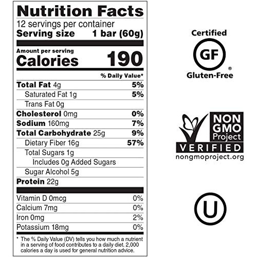 No Cow Protein Bars, Sticky Cinnamon Roll, 22G Plant Based Vegan