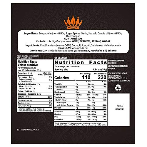 Noble Jerky – Original – Vegan Jerky 2.47 Oz