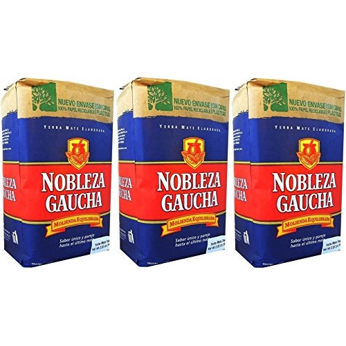 Yerba Mate Tea Nobleza Gaucha - Three 2.2 Lbs Bags - 3 Kilos
