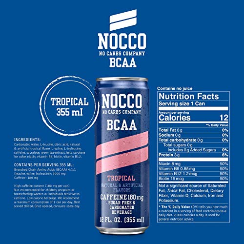 Nocco Bcaa Variety Pack 12 X 12 Fl Oz Carbonated, Zero Sugar, Lo Nocco Bcaa Variety Pack 12 X 12 Fl Oz Carbonated, Zero Sugar, Lo