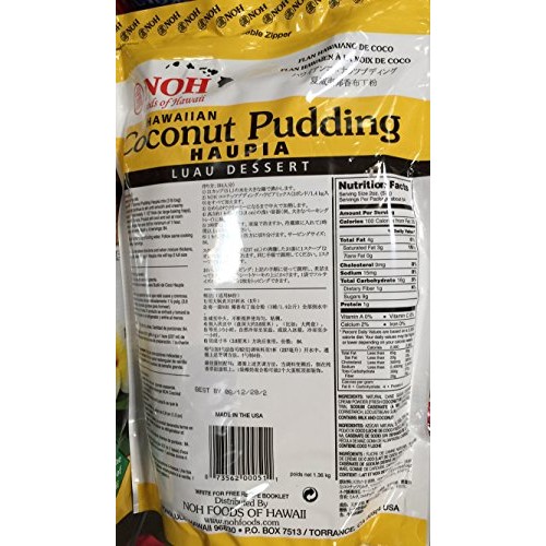 Noh Hawaiian Coconut Pudding Haupia Luau Dessert Mix Large 3 Lb