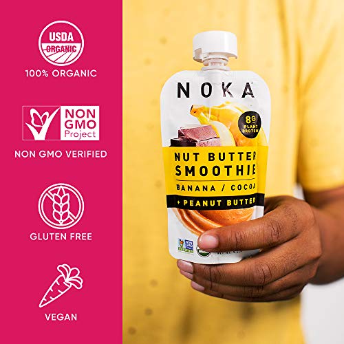 Noka Nut Butter Smoothie Pouches Banana Cocoa Peanut Butter 12