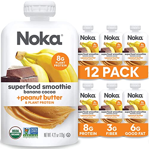 Noka Nut Butter Smoothie Pouches Banana Cocoa Peanut Butter 12