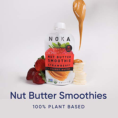 Noka Nut Butter Smoothie Pouches Strawberry Peanut Butter 6 Pa