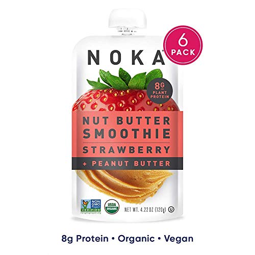 Noka Nut Butter Smoothie Pouches Strawberry Peanut Butter 6 Pa