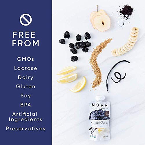 Noka Superfood Pouches Blackberry Vanilla 6 Pack | 100% Organi