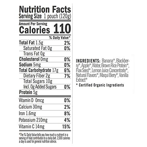 Noka Superfood Pouches Blackberry Vanilla 6 Pack | 100% Organi