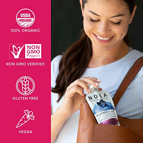 Noka Superfood Pouches Blueberry Beet 6 Pack | 100% Organic Fr