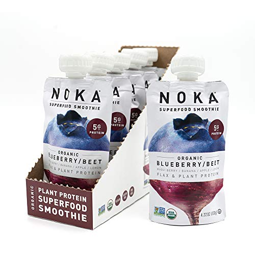 Noka Superfood Pouches Blueberry Beet 6 Pack | 100% Organic Fr