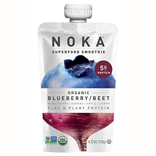 Noka Superfood Pouches Blueberry Beet 6 Pack | 100% Organic Fr