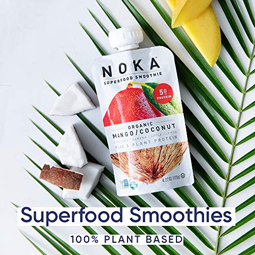 Noka Superfood Pouches Mango Coconut 12 Pack | 100% Organic Fr