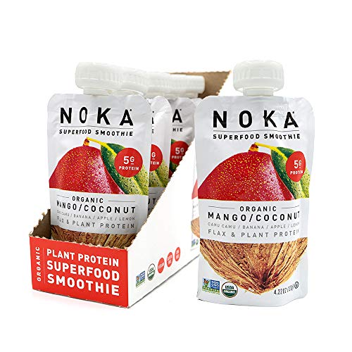Noka Superfood Pouches Mango Coconut 6 Pack | 100% Organic Fru