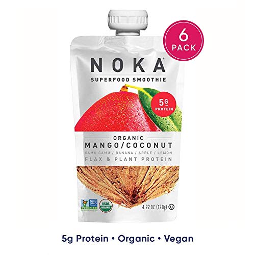 Noka Superfood Pouches Mango Coconut 6 Pack | 100% Organic Fru