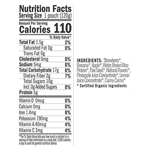 Noka Superfood Pouches Strawberry Pineapple 12 Pack | 100% Org