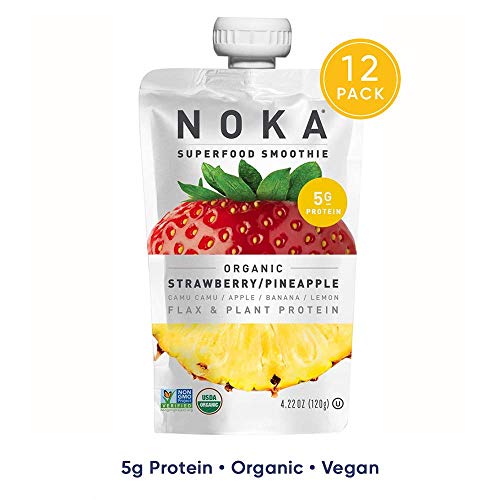 Noka Superfood Pouches Strawberry Pineapple 12 Pack | 100% Org