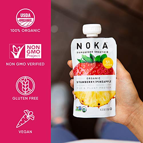 Noka Superfood Pouches Strawberry Pineapple 6 Pack | 100% Orga