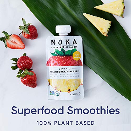Noka Superfood Pouches Strawberry Pineapple 6 Pack | 100% Orga