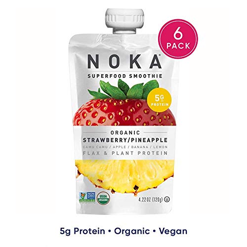 Noka Superfood Pouches Strawberry Pineapple 6 Pack | 100% Orga