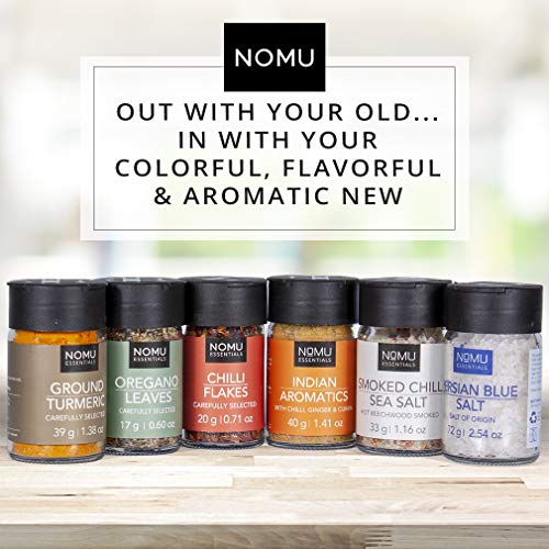 Nomu 24-Piece Starter Variety Set Of Spices, Herbs, Chilis, Salt