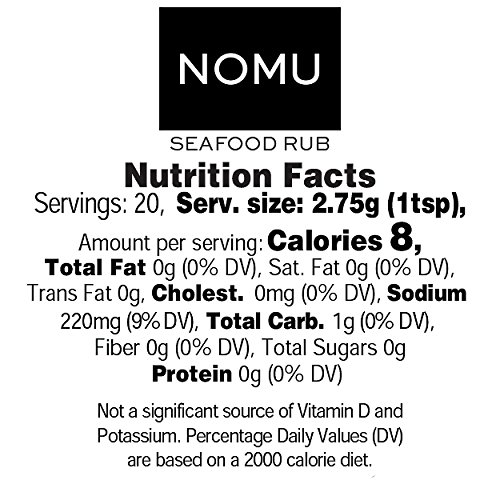 Nomu Seafood Seasoning Rub 3.88 Oz | 2-Pack | Msg &Amp; Gluten Fre