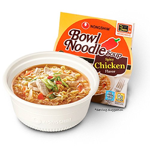 Nongshim Bowl Noodle Soup, Spicy Chicken, 3.03 Ounce Pack Of 12