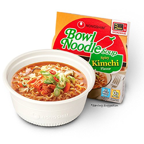 Nongshim Kimchi Noodle Soup Bowl, 3.03 Ounce Pack Of 12