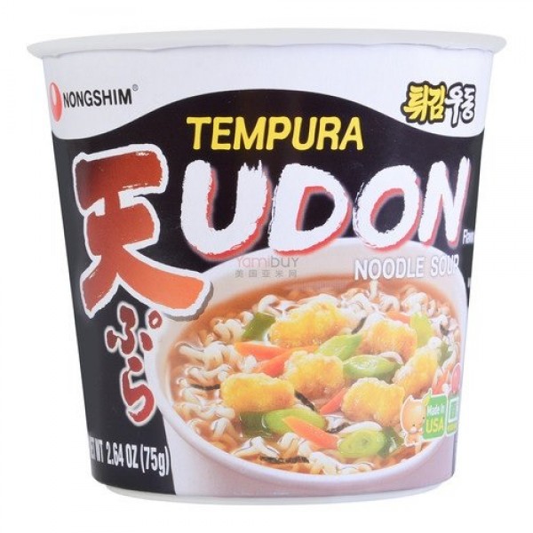 Pack Of 6 Nongshim Tempura Udon Cup Noodle Soup 2.64 Oz