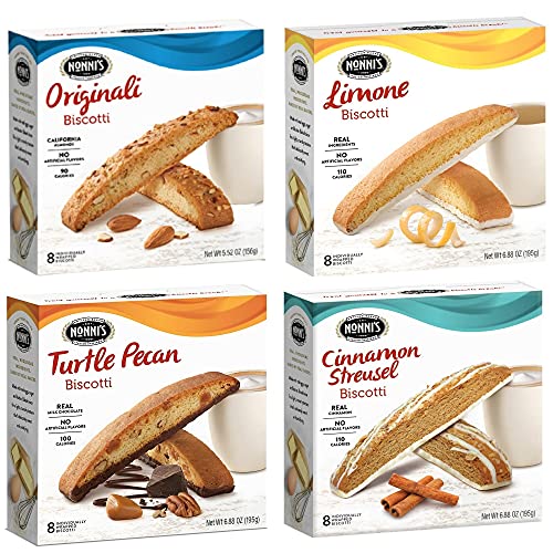 Individually Wrapped Nonnis Biscotti Italian Cookies in 4 Variet...
