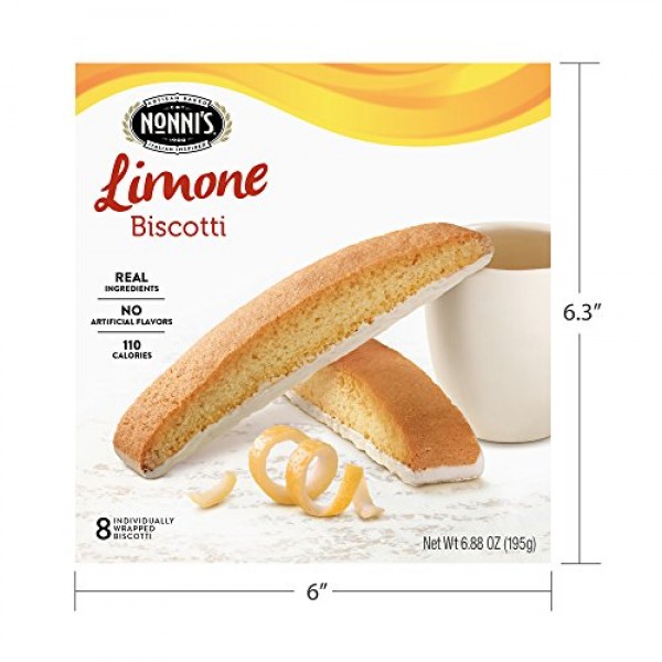 3 Boxes Of Nonnis Biscotti, Limone, 8 Per Box For Total Of 24 B