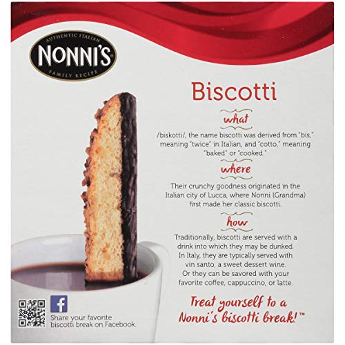 Nonnis Biscotti Cioccolati 6.88 Oz. Box Of 8 Individually Wrappe