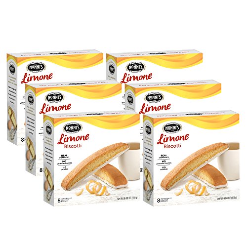 Nonnis Biscotti, Limone, 6 Boxes, 48 Biscotti Total