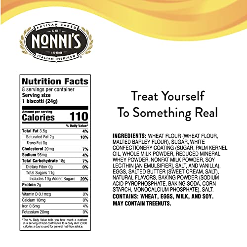 Nonnis Biscotti, Limone, 8 Count, 6.88 Ounce