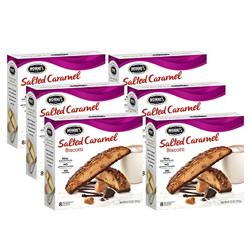 Nonnis Biscotti, Salted Caramel, 6 Boxes, 48 Biscotti Total